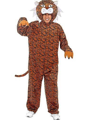 Funidelia | Tiger Kostüm für Herren und Damen Tiere, Wüste, Dschungel - Kostüm für Erwachsene & Verkleidung für Partys, Karneval & Halloween - Größe M - L - Orange von Funidelia