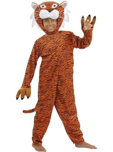 Funidelia | Tiger Kostüm für Jungen & Mädchen Tiere, Dschungel - Kostüme für Kinder & Verkleidung für Partys, Karneval & Halloween - Größe 7-9 Jahre - Orange Funidelia | Tiger Kostüm für Jungen & Mädchen Tiere, Dschungel - Kostüme für Kinder & Verkleidung für Partys, Karneval & Halloween - Größe 7-9 Jahre - Orange von Funidelia