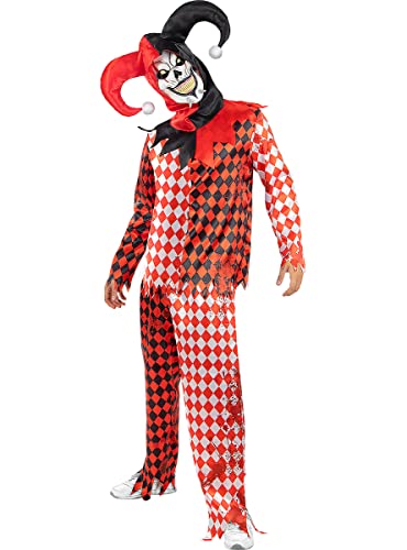 Funidelia | Unheimliches Narrenkostüm für Herren Clowns, Zirkus, Lustige & Ausgefallene - Kostüm für Erwachsene & Verkleidung für Partys, Karneval & Halloween - Größe XXL - Schwarz Funidelia | Unheimliches Narrenkostüm für Herren Clowns, Zirkus, Lustige & Ausgefallene - Kostüm für Erwachsene & Verkleidung für Partys, Karneval & Halloween - Größe XXL - Schwarz von Funidelia