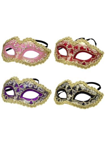 Funidelia | Venezianische Masken Set für Damen Kulturen & Traditionen, Venezianischer Karneval, Venedig, Karneval - Zubehör für Erwachsene, Zubehör für Kostüm - Schwarz Funidelia | Venezianische Masken Set für Damen Kulturen & Traditionen, Venezianischer Karneval, Venedig, Karneval - Zubehör für Erwachsene, Zubehör für Kostüm - Schwarz von Funidelia