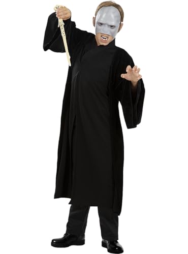 Funidelia | Voldemort Kostüm - Harry Potter für Jungen, Zauberer, Hogwarts - Kostüme für Kinder & Verkleidung für Partys, Karneval & Halloween - Größe 7-12 Jahre - Schwarz von Funidelia