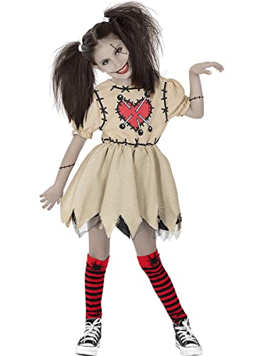 Funidelia | Voodoo Puppe Kostüm für Mädchen Horror, Halloween, Puppe, Marionette & Kasper - Kostüm für Kinder & Verkleidung für Partys, Karneval & Halloween - Größe 10-12 Jahre - Braun von Funidelia