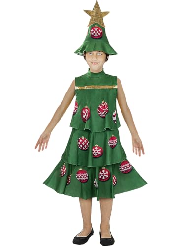 Funidelia | Weihnachtsbaum Kostüm für Mädchen Weihnachten, Baum - Kostüme für Kinder & Verkleidung für Partys, Karneval & Halloween - Größe 3-6 Jahre - Grün von Funidelia