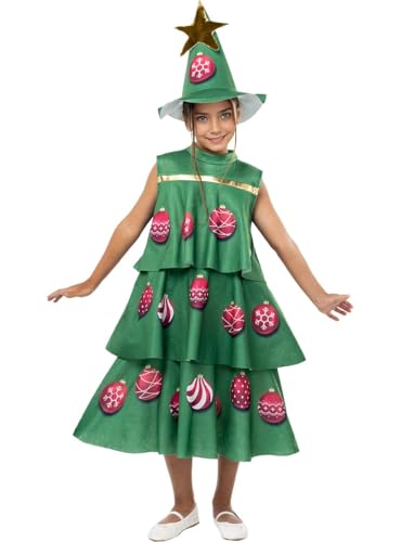 Funidelia | Weihnachtsbaum Kostüm für Mädchen Weihnachten, Baum - Kostüme für Kinder & Verkleidung für Partys, Karneval & Halloween - Größe 3-6 Jahre - Grün von Funidelia