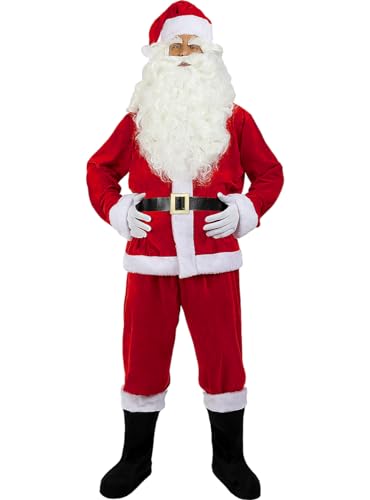Funidelia | Weihnachtskostüm deluxe für Herren Santa Claus, Weihnachten, Weihnachtsmann - Kostüme für Erwachsene & Verkleidung für Partys, Karneval & Halloween - Größe M - Rot Funidelia | Weihnachtskostüm deluxe für Herren Santa Claus, Weihnachten, Weihnachtsmann - Kostüme für Erwachsene & Verkleidung für Partys, Karneval & Halloween - Größe M - Rot von Funidelia