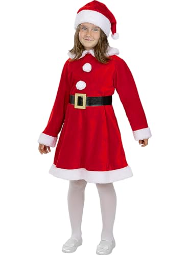 Funidelia | Weihnachtskostüm deluxe für Mädchen Miss Santa, Weihnachten - Kostüme für Kinder & Verkleidung für Partys, Karneval & Halloween - Größe 7-9 Jahre - Rot Funidelia | Weihnachtskostüm deluxe für Mädchen Miss Santa, Weihnachten - Kostüme für Kinder & Verkleidung für Partys, Karneval & Halloween - Größe 7-9 Jahre - Rot von Funidelia