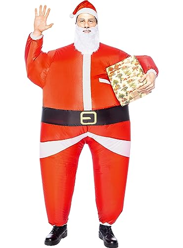 Funidelia | Weihnachtsmann Kostüm aufblasbar für Herren und Damen Santa Claus, Weihnachten, Weihnachtsmann - Kostüm für Erwachsene & Verkleidung für Partys, Karneval & Halloween - Einheitsgröße von Funidelia