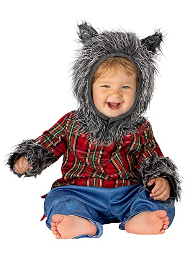 Funidelia | Werwolf Kostüm s für Baby Horror, Werwolf, Böse Wolf, Halloween - Kostüm für Baby & Verkleidung für Partys, Karneval & Halloween - Größe 12-24 Monate - Braun von Funidelia