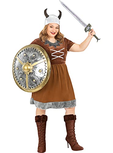 Funidelia | Wikinger Kostüm für Damen Größe L ▶ Nordisch, Walküre, Barbaren, Vikings - Braun von Funidelia