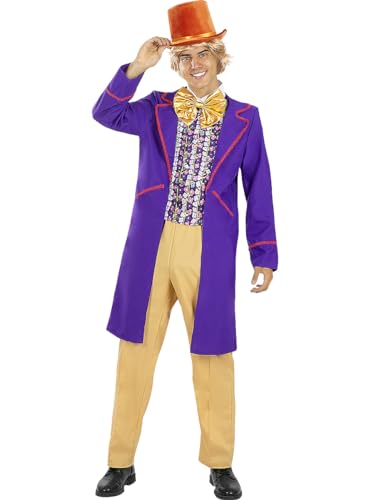 Funidelia | Willy Wonka Kostüm - Charlie und die Schokoladenfabrik für Herren Oompa Loompa - Kostüme für Erwachsene & Verkleidung für Partys, Karneval & Halloween - Größe S - Lila Funidelia | Willy Wonka Kostüm - Charlie und die Schokoladenfabrik für Herren Oompa Loompa - Kostüme für Erwachsene & Verkleidung für Partys, Karneval & Halloween - Größe S - Lila von Funidelia