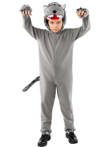 Funidelia | Wolf Kostüm für Jungen & Mädchen Tiere, Werwolf, Böse Wolf - Kostüme für Kinder & Verkleidung für Partys, Karneval & Halloween - Größe 3-4 Jahre - Grau/Silber Funidelia | Wolf Kostüm für Jungen & Mädchen Tiere, Werwolf, Böse Wolf - Kostüme für Kinder & Verkleidung für Partys, Karneval & Halloween - Größe 3-4 Jahre - Grau/Silber von Funidelia