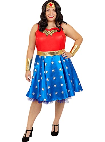 Funidelia | Wonder Woman Kostüm für Damen ▶ Superhelden, DC Comics, Justice League - Kostüme für Erwachsene & Verkleidung für Partys, Karneval & Halloween - Größe S - Rot von Funidelia