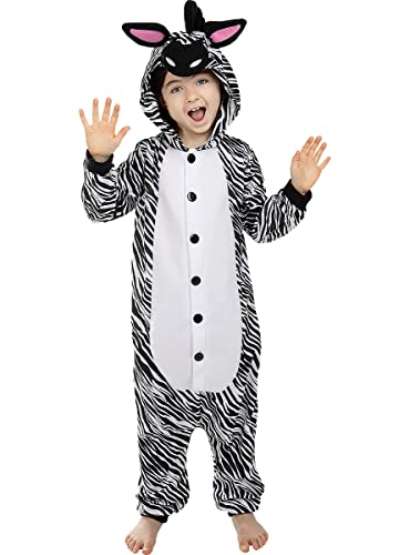 Funidelia | Zebra Onesie Kostüm für Jungen und Mädchen Größe 3-4 Jahre Tiere - Farben: Bunt, Zubehör für Kostüm - Lustige Kostüme für deine Partys Funidelia | Zebra Onesie Kostüm für Jungen und Mädchen Größe 3-4 Jahre Tiere - Farben: Bunt, Zubehör für Kostüm - Lustige Kostüme für deine Partys von Funidelia