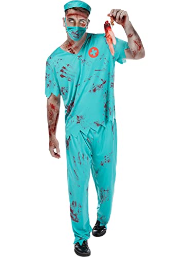 Funidelia | Zombie-Arzt Kostüm für Herren Untoter, Halloween, Horror - Kostüm für Erwachsene & Verkleidung für Partys, Karneval & Halloween - Größe XXL - Weiß von Funidelia