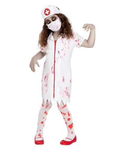 Funidelia Zombie Krankenschwester Kostüm für Mädchen mit Kleid, Haube und Maske, Untote Anzug Kinder, Karneval, Halloween und Partys – Größe 7-9 Jahre Funidelia Zombie Krankenschwester Kostüm für Mädchen mit Kleid, Haube und Maske, Untote Anzug Kinder, Karneval, Halloween und Partys – Größe 7-9 Jahre von Funidelia
