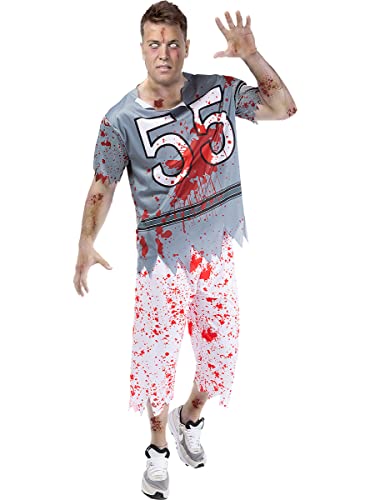 Funidelia | Zombie Rugby-Spieler Kostüm für Herren Untoter, Halloween, Horror - Kostüm für Erwachsene & Verkleidung für Partys, Karneval & Halloween - Größe L - Blau Funidelia | Zombie Rugby-Spieler Kostüm für Herren Untoter, Halloween, Horror - Kostüm für Erwachsene & Verkleidung für Partys, Karneval & Halloween - Größe L - Blau von Funidelia