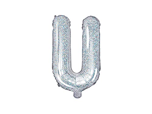 Generique - Buchstabenballon Luftballon Buchstabe Einschulung Dekoration Silber 35 cm von Funidelia