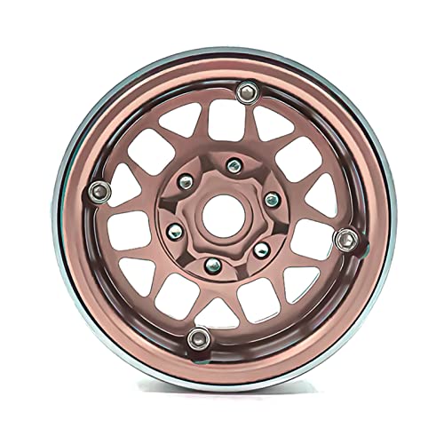 Funien Aluminiumlegierrad Rims Hub 1,9 Zoll 4pcs für Axiale SCX10 RC -Auto -Enthusiasten (Bronze) von Funien
