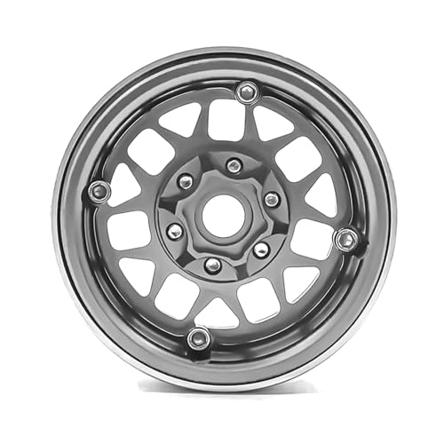 Funien Aluminiumlegierrad Rims Hub 1,9 Zoll 4pcs für Axiale SCX10 RC -Auto -Enthusiasten (Silber) von Funien