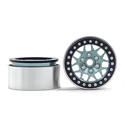 Funien Aluminiumlegierrad Rims Hub 1,9 Zoll 4pcs für Axiale SCX10 RC -Auto -Enthusiasten (Titan) von Funien