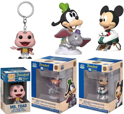 Bean Mickey Stalk Figure Pop! Magic Mouse Archive Bundled with Disney Game Collector Compatible with Uno Cards + Goofy Character Plush 3 Items von Funko