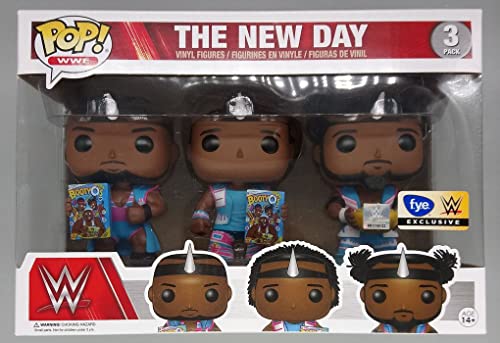 FunKo 13669 – WWE Wrestling, Pop Vinyl Figure 3-Pack The New Day Booty OS von Funko