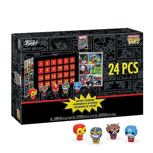 Funko Advent Calendar: Marvel 24pc - Iron Man - (Pocket Pop!) - Marvel Comics - 24 Tage der Überraschung - Vinyl-Minifigur Zum Sammelns - Mystery Box - Geschenkidee - Feiertage zu Weihnachten von Funko