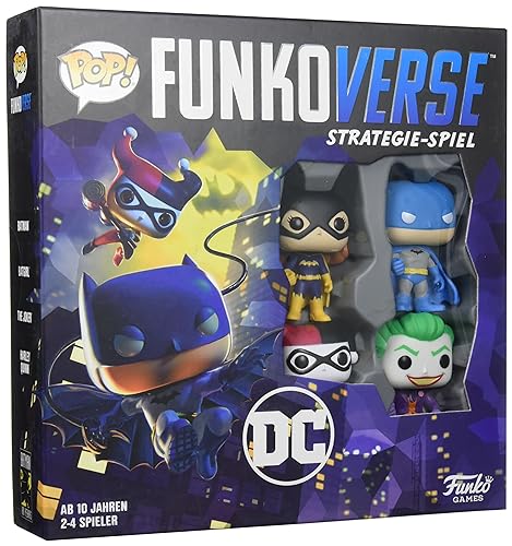 Funko Games DC Comics Funkoverse Board Game 4 Character Base Set *German Version* - Light Strategy Board Game for Children & Adults (Ages 10+) - 2-4 Players - Vinyl-Sammelfigur - Geschenkidee von Funko
