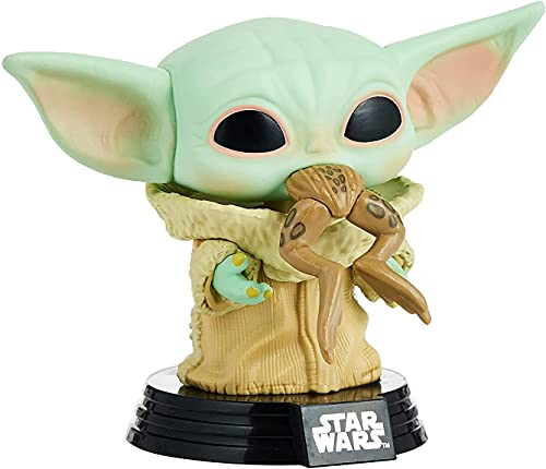 Funko Pop! Star Wars: Mandalorian-Grogu (The Child, Baby Yoda) mit Frog The Mandalorian - Vinyl-Sammelfigur - Geschenkidee - Offizielle Handelswaren - Spielzeug Für Kinder und Erwachsene - TV Fans von Funko