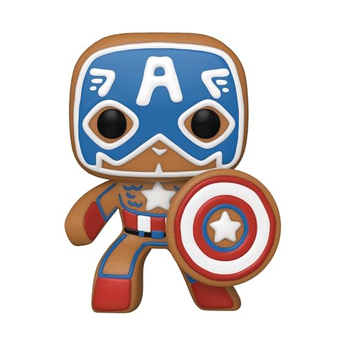 Funko Pop! Marvel: Holiday - Captain America - Marvel Comics - Vinyl-Sammelfigur - Geschenkidee - Offizielle Handelswaren - Spielzeug Für Kinder und Erwachsene - Comic Books Fans von Funko