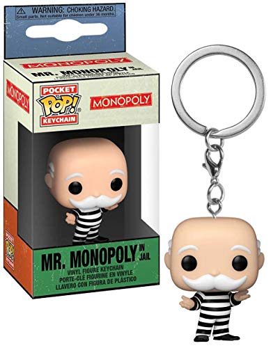 Funko Pop! Keychain: Monopoly-Criminal Uncle Pennybags - Neuartiger Schlüsselanhänger - Vinyl-Minifigur Zum Sammeln - Strumpffüller - Geschenkidee - Offizielle Handelswaren - Minifigur von Funko