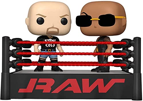 Funko Pop! Moment: WWE - Dwayne The Rock Johnson - The Rock Vs Stone Cold in Wrestling Ring 3/18 - Vinyl-Sammelfigur - Geschenkidee - Offizielle Handelswaren - Spielzeug Für Kinder und Erwachsene von Funko