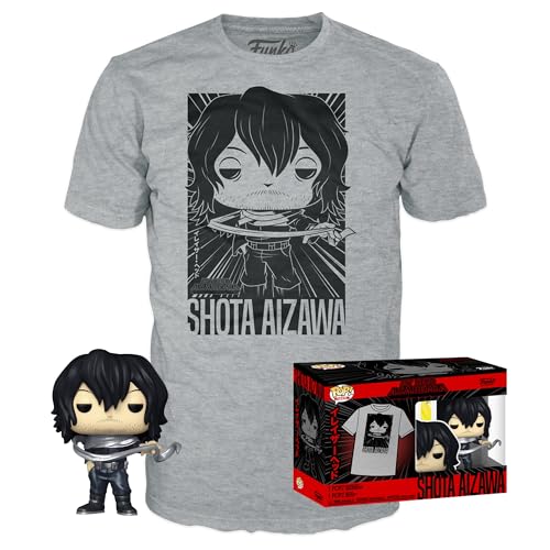 Funko Pop! & Tee: Y Hero Academia - Shota Aizawa - Medium - My Hero Academia - T-Shirt - Kleidung mit Vinyl-Sammelfigur - Geschenkidee - Spielzeug und Kurzärmeliges Top Für Erwachsene Männer Funko Pop! & Tee: Y Hero Academia - Shota Aizawa - Medium - My Hero Academia - T-Shirt - Kleidung mit Vinyl-Sammelfigur - Geschenkidee - Spielzeug und Kurzärmeliges Top Für Erwachsene Männer von Funko