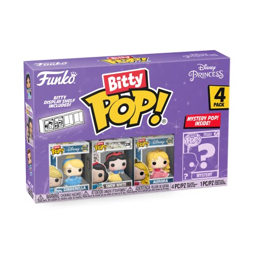 Funko Bitty Pop! Disney Princess - Cinderella, Snow White, Aurora und eine Überraschungs-Mini-Figur - 0.9 Inch (2.2 cm) Sammlerstück Stapelbares Display-Regal Inklusive - Geschenkidee - Disney Fans von Funko