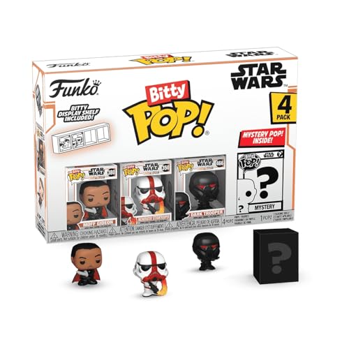 Funko Bitty Pop! Mandalorian - Moff Gideon™, Incinerator Stormtrooper™, Dark Trooper™ und Eine Geheimnisvolle Figur - 0,9 Zoll (2,2 cm) zum Sammeln - Geschenkidee von Funko