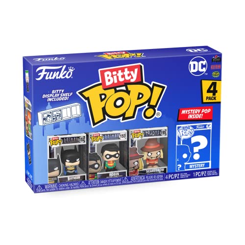 Funko Bitty Pop! DC - Batman, Robin, Scarecrow und eine Überraschungs-Mini-Figur - 0.9 Inch (2.2 cm) - DC Comics Sammlerstück Stapelbares Display-Regal Inklusive - Geschenkidee Funko Bitty Pop! DC - Batman, Robin, Scarecrow und eine Überraschungs-Mini-Figur - 0.9 Inch (2.2 cm) - DC Comics Sammlerstück Stapelbares Display-Regal Inklusive - Geschenkidee von Funko