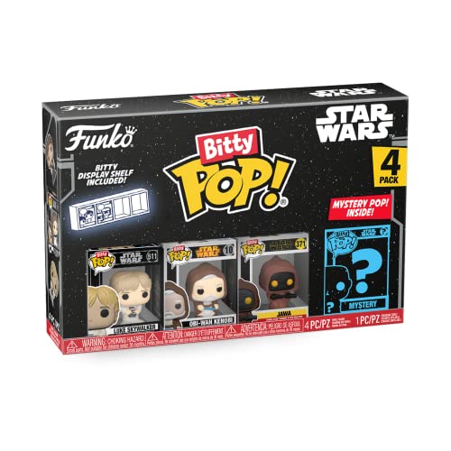 Funko Bitty Pop! Star Wars - Luke Skywalker™, Obi-Wan Kenobi™, Jawa™ und eine Überraschungs-Mini-Figur - 0.9 Inch (2.2 cm) Sammlerstück Stapelbares Display-Regal Inklusive - Geschenkidee Funko Bitty Pop! Star Wars - Luke Skywalker™, Obi-Wan Kenobi™, Jawa™ und eine Überraschungs-Mini-Figur - 0.9 Inch (2.2 cm) Sammlerstück Stapelbares Display-Regal Inklusive - Geschenkidee von Funko