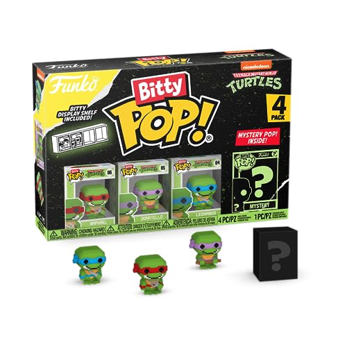 Funko Bitty Pop! Teenage Mutant Ninja Turtles - 8-Bit Raphael, 8-Bit Donatello, 8-Bit Leonardo und eine Überraschungs-Mini-Figur - 0.9 Inch (2.2 cm) - TMNT Sammlerstück - Geschenkidee - TV Fans von Funko