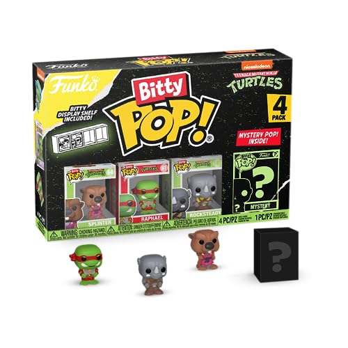 Funko Bitty Pop! Teenage Mutant Ninja Turtles - Splinter, Raphael, Rocksteady und eine Überraschungs-Mini-Figur - 0.9 Inch (2.2 cm) - TMNT Sammlerstück Stapelbares Display-Regal Inklusive - TV Fans Funko Bitty Pop! Teenage Mutant Ninja Turtles - Splinter, Raphael, Rocksteady und eine Überraschungs-Mini-Figur - 0.9 Inch (2.2 cm) - TMNT Sammlerstück Stapelbares Display-Regal Inklusive - TV Fans von Funko