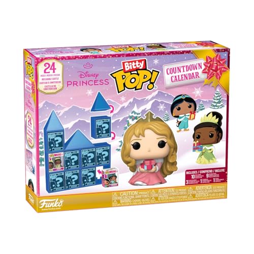 Funko Bitty Pop! Countdown Calendar: Disney Princess - Disney Princesses - Disney Prinzessinnen - Adventskalender - 24 Tage der Überraschung - Vinyl-Minifigur Zum Sammelns - Mystery Box von Funko