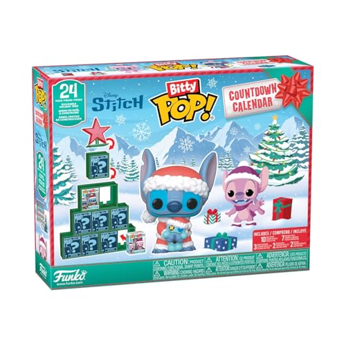 Funko Bitty Pop! Countdown Calendar: Stitch Holiday - Lilo and Stitch- Adventskalender - 24 Tage der Überraschung - Vinyl-Minifigur Zum Sammelns - Mystery Box - Geschenkidee von Funko