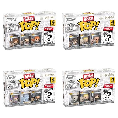 Funko Bitty Pop! Harry Potter 4-Pack Bundle - 16 Minifiguren mit Hogwarts-Charakteren & Mystery-Figuren von Funko