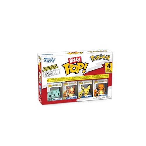 Funko Bitty Pop! Pokemon - Bulbasaur 4PKund eine Überraschungs-Mini-Figur - 0.9 Inch (2.2 cm) Sammlerstück Stapelbares Display-Regal Inklusive - Geschenkidee Party-Tüten-Strumpf von Funko