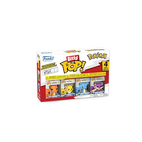 Funko Bitty Pop! Pokemon - Charmander 4PKund eine Überraschungs-Mini-Figur - 0.9 Inch (2.2 cm) Sammlerstück Stapelbares Display-Regal Inklusive - Geschenkidee Party-Tüten-Strumpf von Funko
