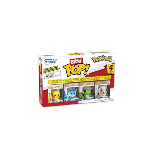 Funko Bitty Pop! Pokemon - Pikachu 4PKund eine Überraschungs-Mini-Figur - 0.9 Inch (2.2 cm) Sammlerstück Stapelbares Display-Regal Inklusive - Geschenkidee Party-Tüten-Strumpf von Funko