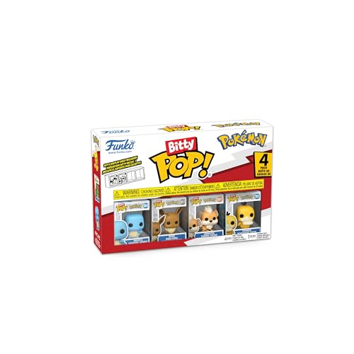 Funko Bitty Pop! Pokemon - Squirtle 4PKund eine Überraschungs-Mini-Figur - 0.9 Inch (2.2 cm) Sammlerstück Stapelbares Display-Regal Inklusive - Geschenkidee Party-Tüten-Strumpf von Funko