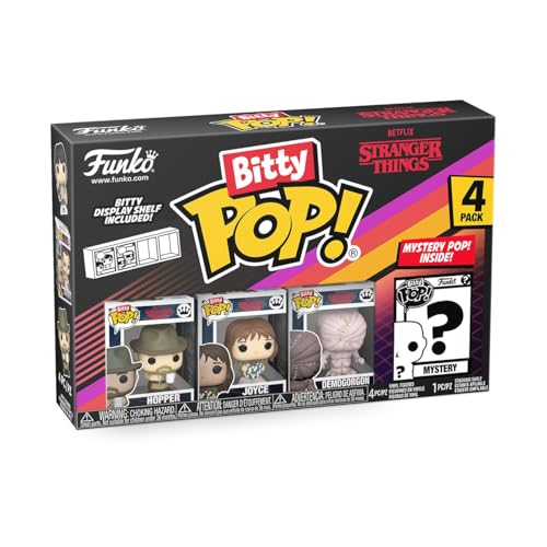 Funko Bitty Pop! ST SZN1 - Hopper 4pkund eine Überraschungs-Mini-Figur - 0.9 Inch (2.2 cm) - Stranger Things Sammlerstück Stapelbares Display-Regal Inklusive - Geschenkidee Party-Tüten-Strumpf von Funko