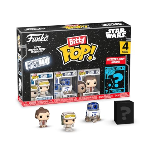 Funko Bitty Pop! SW - Luke 4pkund eine Überraschungs-Mini-Figur - 0.9 Inch (2.2 cm) - Star Wars Sammlerstück Stapelbares Display-Regal Inklusive - Geschenkidee Party-Tüten-Strumpf von Funko