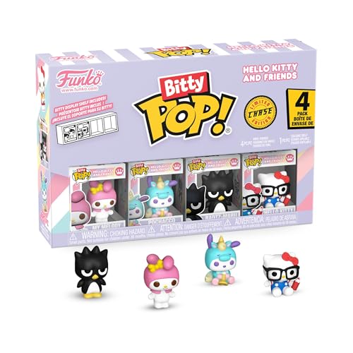 Funko Bitty Pop! Sanrio - My Melody - 4PKund eine Überraschungs-Mini-Figur - 0.9 Inch (2.2 cm) - Hello Kitty Sammlerstück Stapelbares Display-Regal Inklusive - Geschenkidee Party-Tüten-Strumpf von Funko