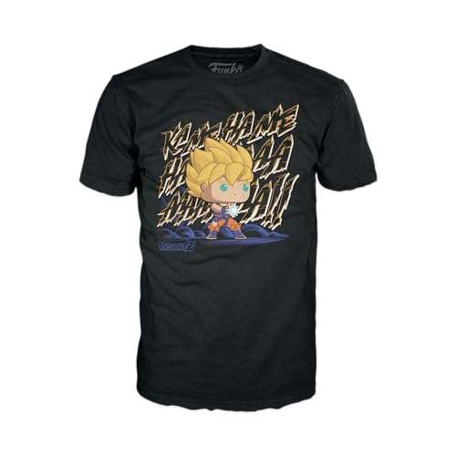 Funko Boxed Tee: Dragon Ball Z - Gohan/Goku - Small - (S) - T -Shirt - Kleidung - Geschenkidee - Kurzarm -Top für Erwachsene Unisex Männer und Frauen - Offizielle Warenfans von Funko